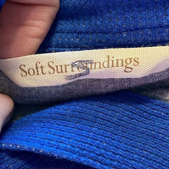 Soft Surroundings Blue Button Down Shirt - Picture 3 of 10